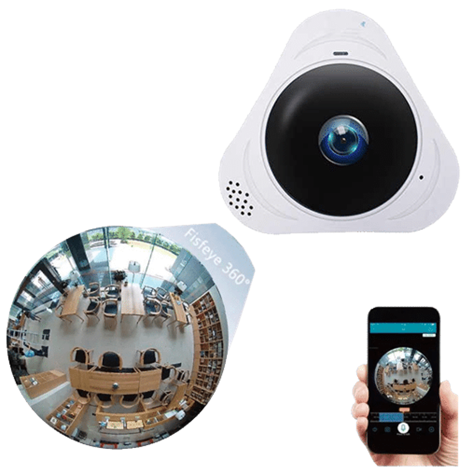 FamilyGuard is equipped with a built-in fish-eye lens (360° wide-angle view)