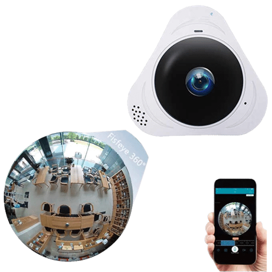 FamilyGuard est doté d'un objectif fisheye intégré (visualisation grand angle 360°)